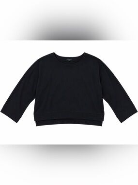 Halogen NWT black cropped sweatshirt